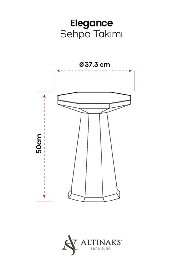 Elegance 3'lü Sehpa, Yan Sehpa, Zigon Sehpa - Kumtaşı & Traverten Rengi Tabla Kumtaşı & Traverten Rengi Tabla