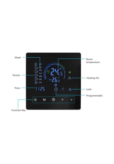 Pazly Akıllı Su Isıtıcı Termostatı - Lcd Dokunmatik Ekran, 5-60 C Ayarlanabilir