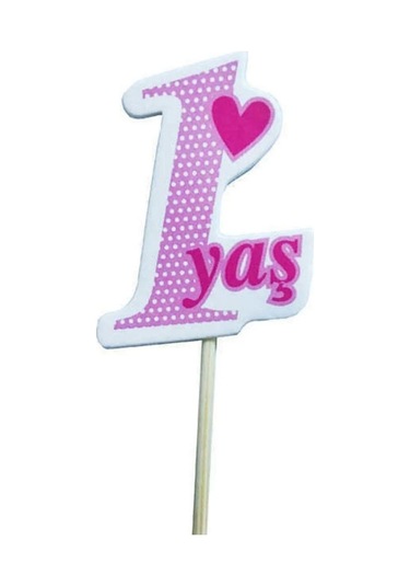 20li 1 Yaş Cupcake Kürdanı Pembe 9cm +3