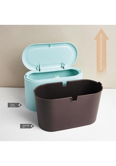 Pazly Suntek Şık Mavi Masa Küçük Kovası İçin Çöp Banyo Açık-mavi Açık , Fm Açık Mavi