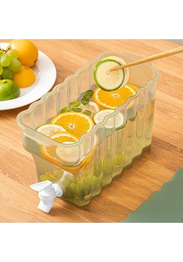 Novahub Beyaz Buzdolabı Buzdolabı Soğuk Su Isıtıcısı Süt Dispenseri İçin İçecek Dispenseri Buzdolabında Geniş Kapaklı Meyve Suyu Su Kabı İle İçecek Dispenseri