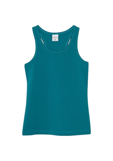 Lovetti Koyu Petrol Kız Çocuk Arka Büzgülü Yüzücü Atlet 132P020 Koyu Petrol