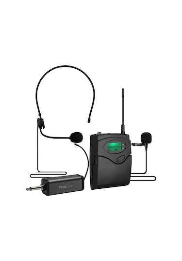 Magicvoice MV-1303Y Kablosuz 1 Yaka + 1 Headset Telsiz Mikrofon