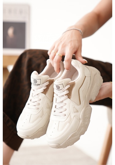 Daxtors D0141 Kadın Günlük Ortopedik Sneaker Spor Ayakkabı Taba