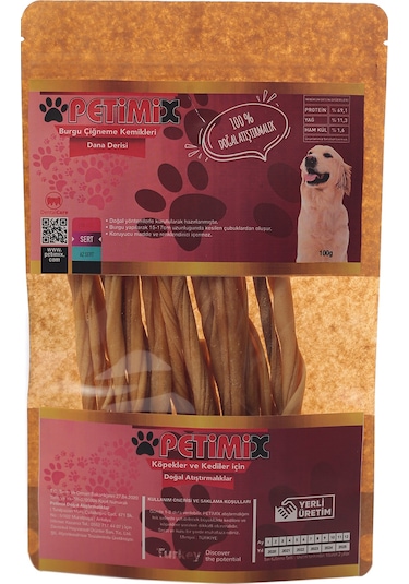 Petimix Burgu Çiğneme Kemikleri 100 G