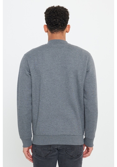 AC&Co / Altınyıldız Classics Erkek Antrasıt Melanj Standart Fit Normal Kesim İçi Polarlı Kolej Yaka Pamuklu Sweatshirt Ceket Antrasit Melanj AC&Co / Altınyıldız Classics Erkek Antrasıt Melanj Standart Fit Normal Kesim İçi Polarlı Kolej Yaka Pamuklu Sweatshirt Ceket Antrasit Melanj