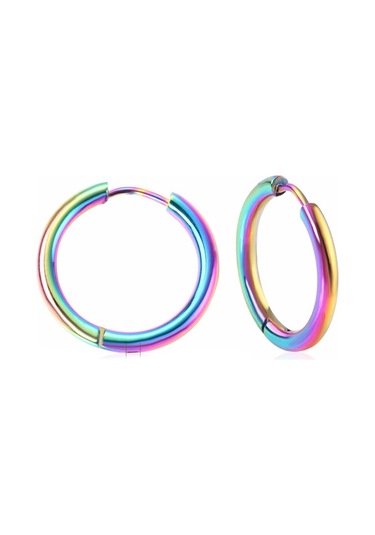 Ince Halka Unisex Erkek Çelik Küpe Çifti Yeni Model 5 Renk Mse5 Sarı