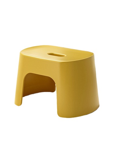 Jzcat Ev Oturma Odası Küçük Tabure Kalınlaşmış İstiflenebilir Plastik Tezgah-sarı