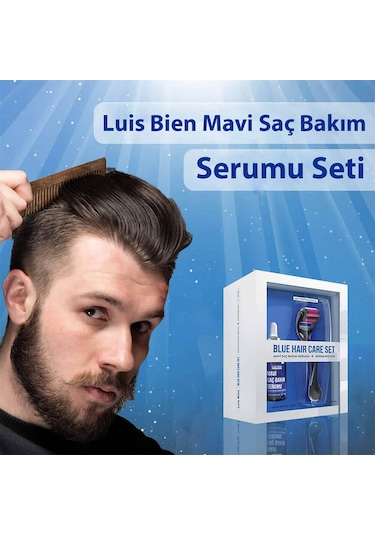 Luis Bien Saç Dökülmesine Karşı Etkili Mavi Saç Bakım Serumu 30 ML + Dermaroller