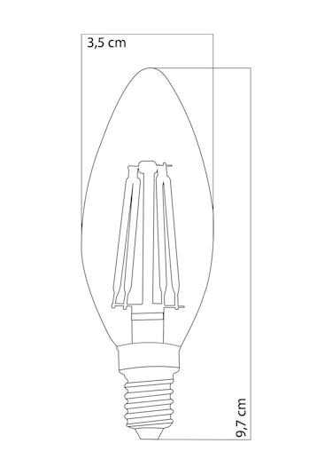 Heka 3'lü Rustik Led Ampul 8w 3000k E14 Gün Işığı