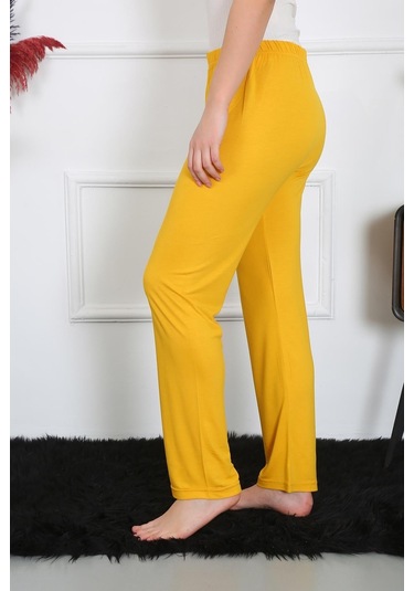 Akbeniz Kadın Pamuk Penye Tek Alt Pijama Sarı 27513-sarı Sarı