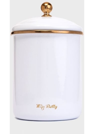 Vntgkvn-005 Miss Betty Vintage Style 15 Cm Emaye Kavanoz 001