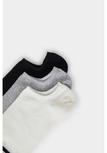 Defacto Erkek 3lü Pamuklu Sneaker Çorap D9950axnskr1 Çok Renkli