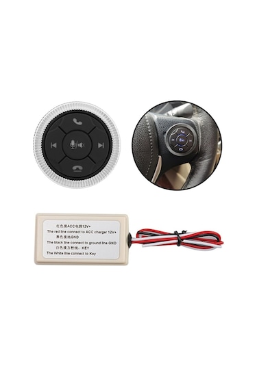 Sones Dqx-999a Çok Fonksiyonlu Direksiyon Düğmesi Denetleyici Araç Dvd Ekranı Kablosuz Uzaktan Kumanda Gümüş