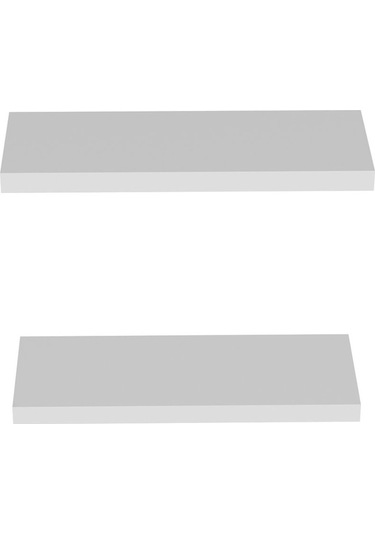 Minarmobilya Minar Gizli Tutuculu 2'Li Duvar Rafı 60 Cm - M.Beyaz