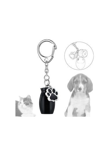 Homyl Urn Anahtarlık Ashes Hatıra Su Geçirmez Anıt Siyah Altın