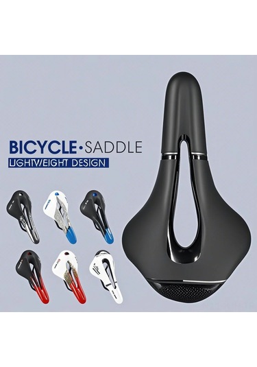 Jeehugo Ergonomik Yolluk Bisiklet Sandalyesi - Yüksek Esneklikli, Konforlu, Havalandırmalı, Baskı Dağıtıcı Kırmızı-siyah Çok Renkli