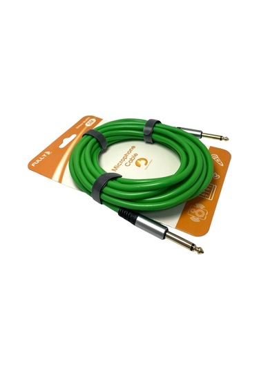 Fully 5metre 6.3mm Erkek-erkek Mono Gitar Kablo - Yeşil