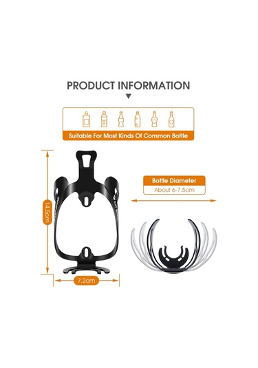 West Bıkıng Bisiklet Alüminyum İçecek Şişesi Tutucu, Renk: Altın Pembe Degrade Çok Renkli