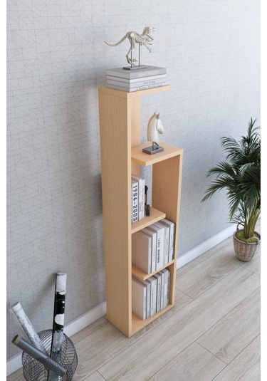 Zile 4 Raflı Kitaplık, Kayın 44x157x25 Cm Nocolor-0b4ce28c