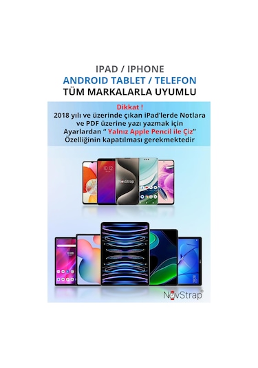 Novstrap Honor Pad 9/8/x8 Lite/x9/x8a/magic Pad 2 İle Uyumlu Dokunmatik Tablet Kalemi Gen2 Stylus Pencil