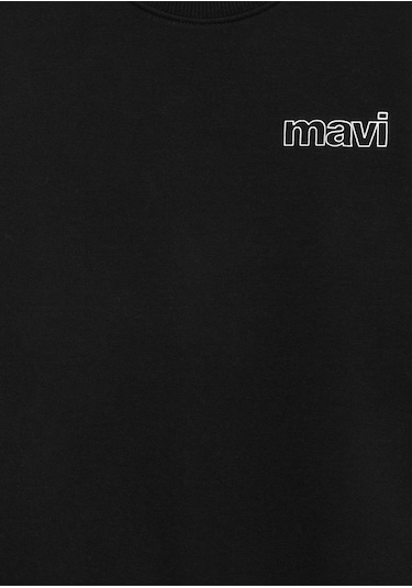 Mavi - Mavi Logo Baskılı Siyah Sweatshirt 6s10034-900