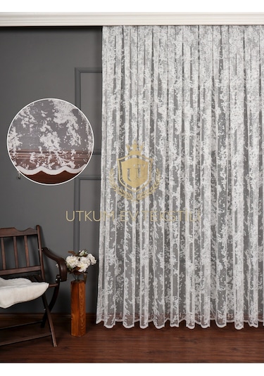 Bulut Desen Örme Tül Perde 1210