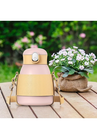 Suntek Spor Yetişkin Çocuklar Pembe Için Saman 480ml Ile Vakum