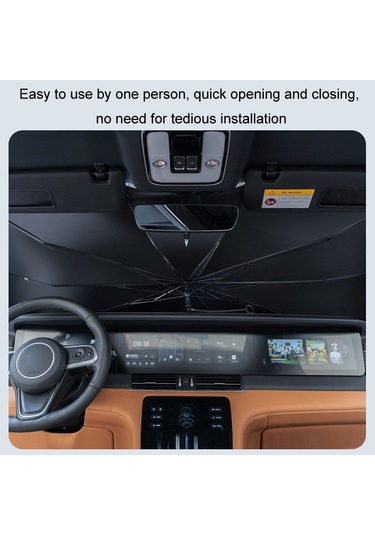 Araç Ön Camı Titanyum Güneş Koruma Isı Yalıtımı Şemsiye Küçük Altın 9958