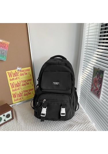 2023 Yeni Kore Modası Küçük Ortaokul Ve Lise Öğrencileri Okul Çantası-siyah
