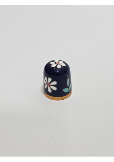 Antika Cloisonne Emaye Yüksük 23,80x20,70mm 061