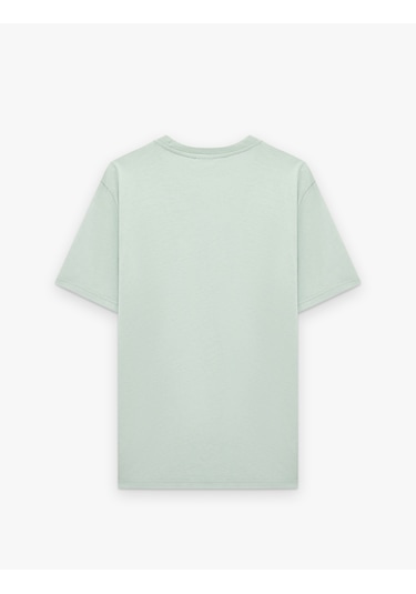Koton Regular Fit Kısa Kollu Bisiklet Yaka Pamuklu Basic Tişört Yeşil 6sam10332mk