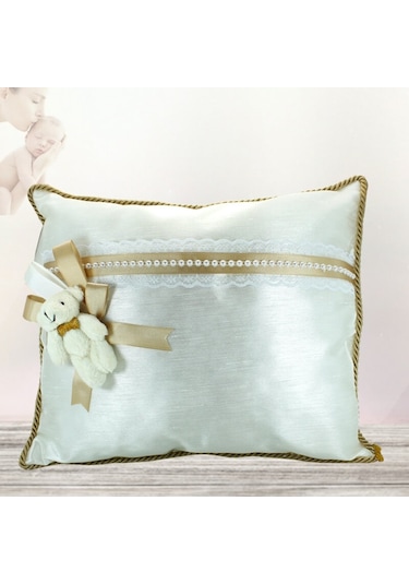 Süslebabypartystore Ipek Kumaş, Ayıcıklı Takı Yastığı Çok Renkli