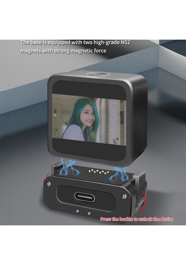 Djı Osmo Action 2 Kamera Manyetik Şarj Tabanı İçin 1/4 İnç Ve Arri Delikli, Özellik: Set A Siyah