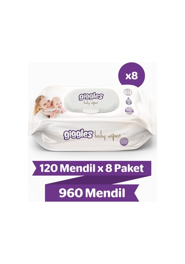 Giggles Baby Wipes Islak Mendil 8 X 120'Li