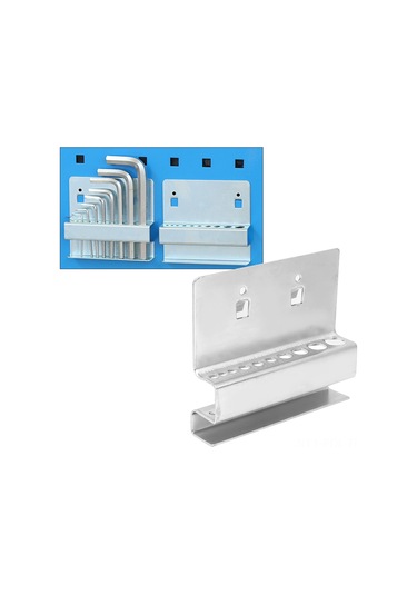 Padalink Çelik Çinko Kaplama Asma Rafı - Hex Soket Anahtarı Ve Matkap Ucu Depolama Tabanı - Atölye Araç Sınıflandırıcı 3-5 Kg Yük Kapasitesi