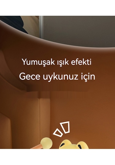 Sarıyaratıcıkedi Görseli Başı Gece Lambası T001 Sarı