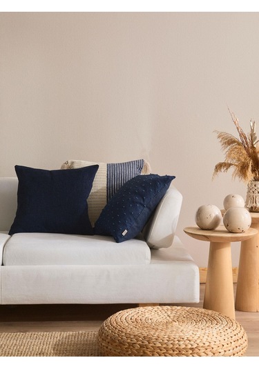 Coastal Drift 3'lü Kırlent Kılıf Seti Mavi