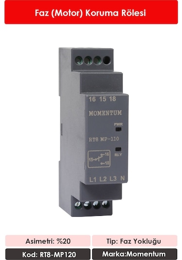 Momentum Faz Koruma Rölesi RT8-MP110