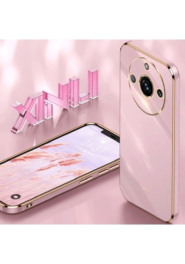 My Topped Realme 11 Pro + 5g Xınlı Düz Kenar 6d Elektrolizle Tpu Sert Koruma Telefon Kılıfı Kırmızı Kırmızı
