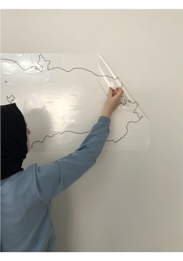 Dilsiz Türkiye Haritası Yazı Tahtası Akıllı Kağıt Tahta Statik Tu