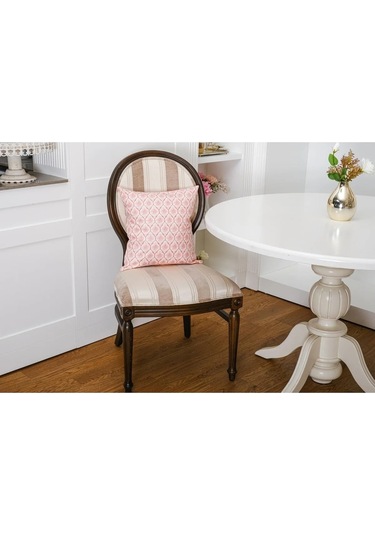 Melisa Damask Baskılı Duck Kumaş Kırmızı Kırlent 45 45 Cm - 808 45 x 45