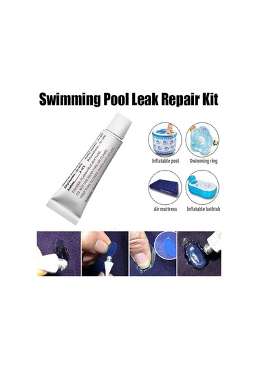 Ximistore9 Hava İle Dolu Yüzme Havuzu Tamir Seti: Mavi Tamir Plakaları 2 Adet Ve Yapıştırıcı - Gökyüzü Mavisi