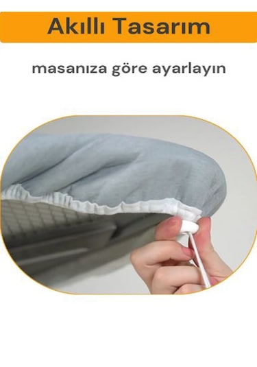 Keçeli Yanmaz Kumaş Ütü Masası Kılıfı Lastikli 50 x 120 CM