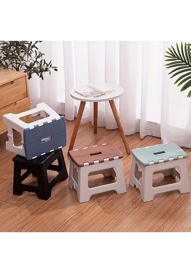 Dashanshop Siyah Ofis Taburesi Şık Ve Sağlam Katlanır Masaüstü Stool Tasarruf Saklama Siyah