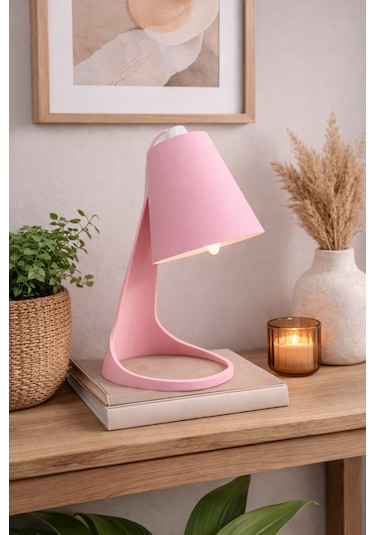 Nova Minimal Dekoratif Masa Lambası Modern Tasarım Ambiyans Objesi Pembe
