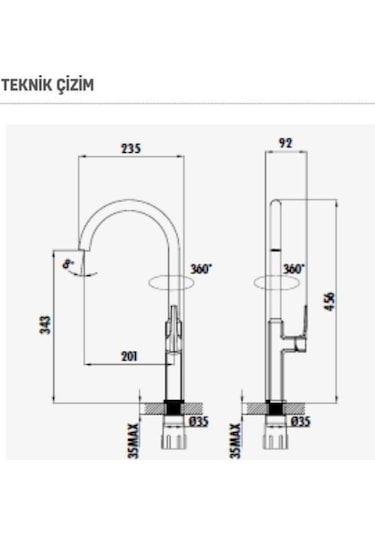 Creavit Sp8502 Slope Mutfak Armatürü