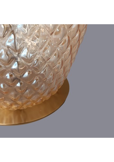 Lesco Bal Renkli Cam Abajur Sarı