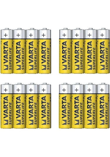 Varta Superlife AA 16'lı Paket Standart Boy Kalem Pil