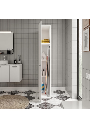 Savana M Çok Amaçlı Banyo Kiler Dolabı Beyaz